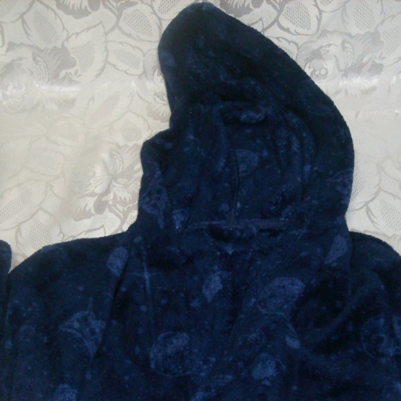 Teenager Dark Blue Bathrobe 100% SOFT Polyester size XL 16 Years old - Picture 2 of 3